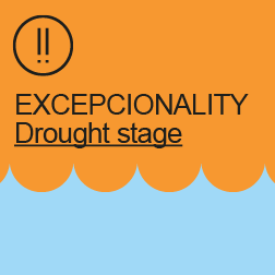 Banner with the text: EXCEPCIONALITY. Drought stage.