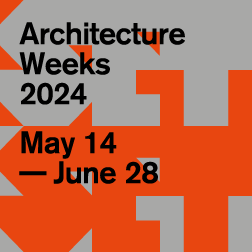 Banner with the text: Architecture Weeks 2024. May 14 - June 28.
