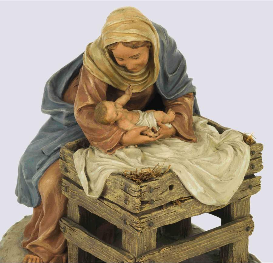 Figura de belén (Madre Dios y Niño Jesús)