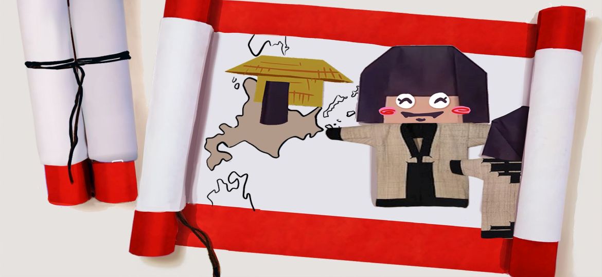 EMAKIMONO. Dibujo, origami y collage