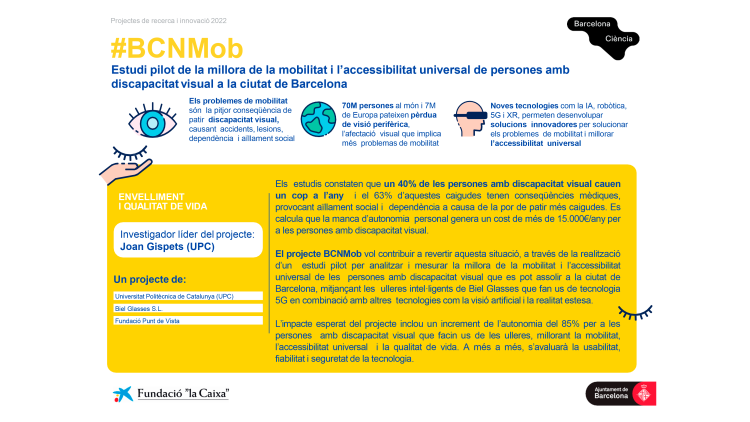 BCNMob - Estudi pilot de la millora de la mobilitat i l’accessibilitat universal de persones amb discapacitat visual a la ciutat de Barcelona