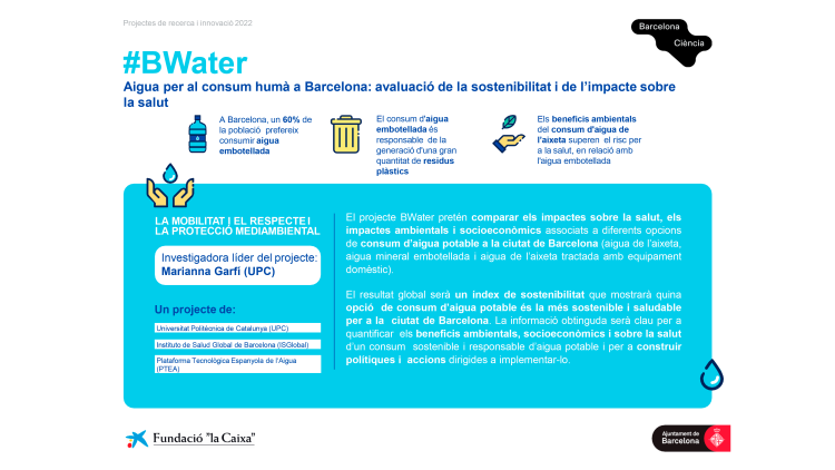 BWater - Agua para el consumo humano en Barcelona: evaluación de la sostenibilidad y del impacto sobre la salud