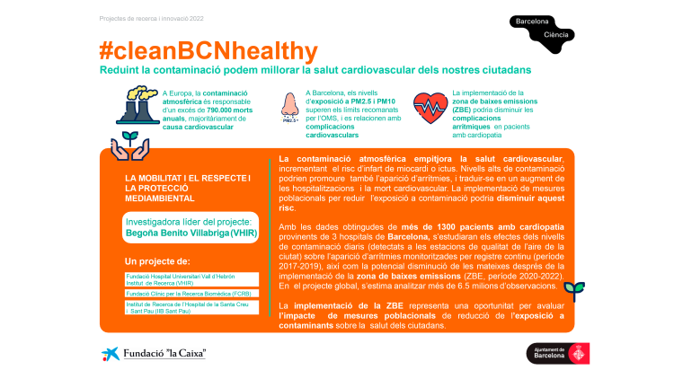 cleanBCNhealthy - Reduciendo la contaminación podemos mejorar la salud cardiovascular de la ciudadanía