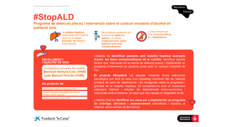StopALD - Programa de detecció precoç i intervenció sobre el consum excessiu d’alcohol en la població jove