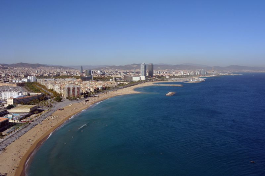 Costa de Barcelona des del cel