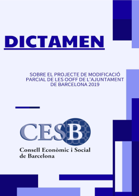 Tapa del dictamen en tons blaus