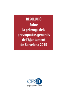 Tapa del dictamen. El títol emmarcat en un requadre de color grana