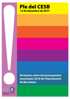 Tapa del dictamen. Línies horitzontals de diversos colors