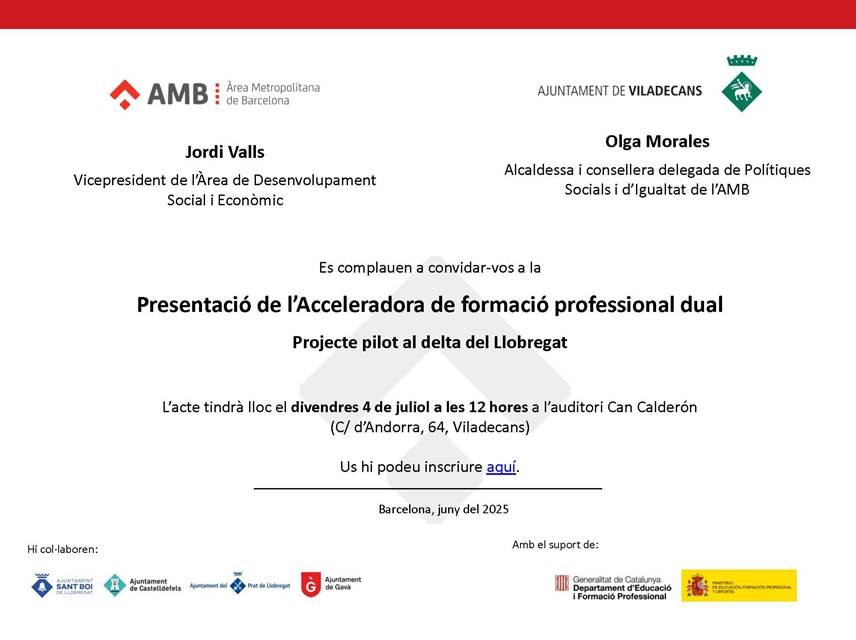 Jornada AMB. Acceleradora FP Dual Llobregat. 04-07-2025