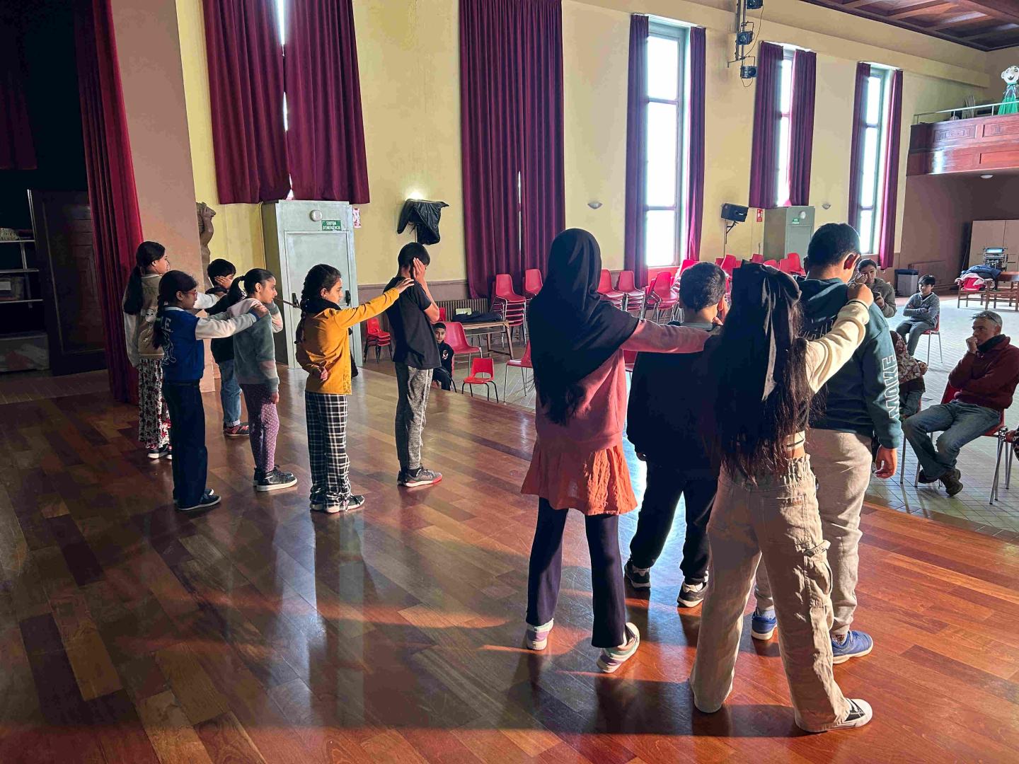 Participants al projecte Força Teatre a l'Escola Collaso i Gil