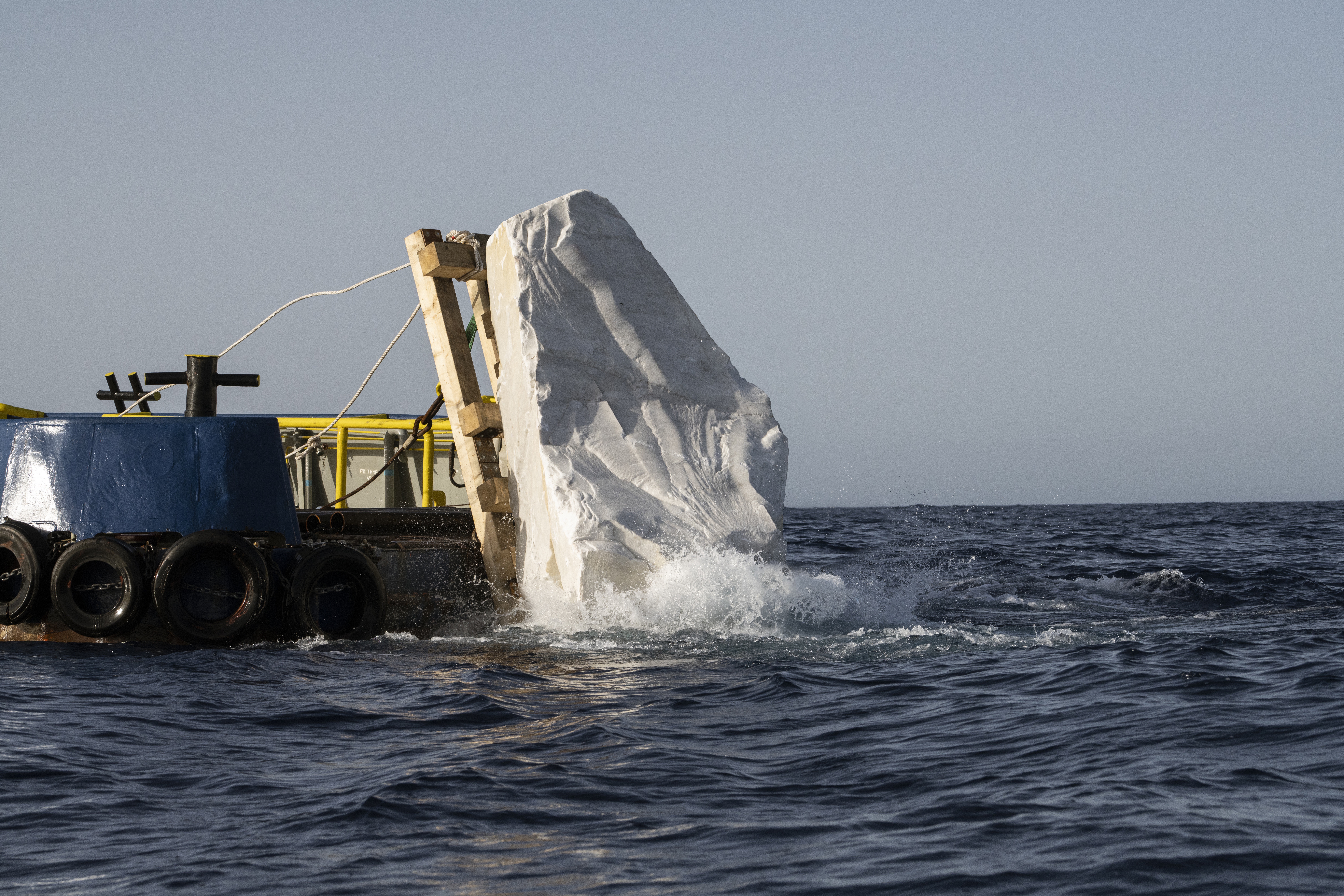 Rossella Biscotti, The Journey, performance in the Mediterranean sea (20-23 May 2021), as part of the Kunstenfestivaldesarts, Brussels. Photographs by Alexandra Pace. 