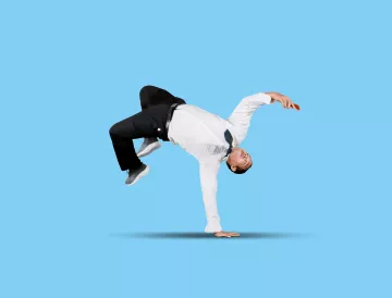 Man doing acrobatics