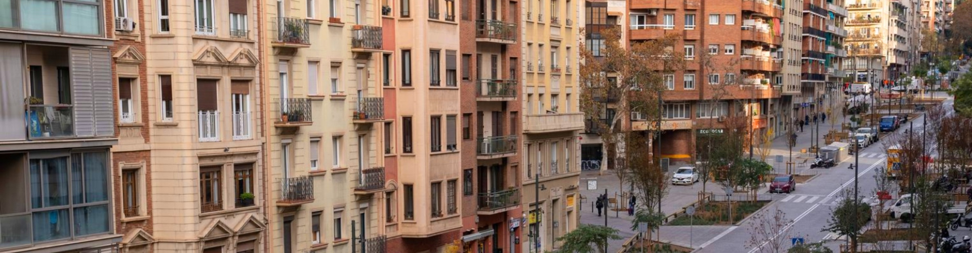 Vista en alçada de la transformació urbana a l'eix verd de Pi i Margall (Autor: Martí Petit)