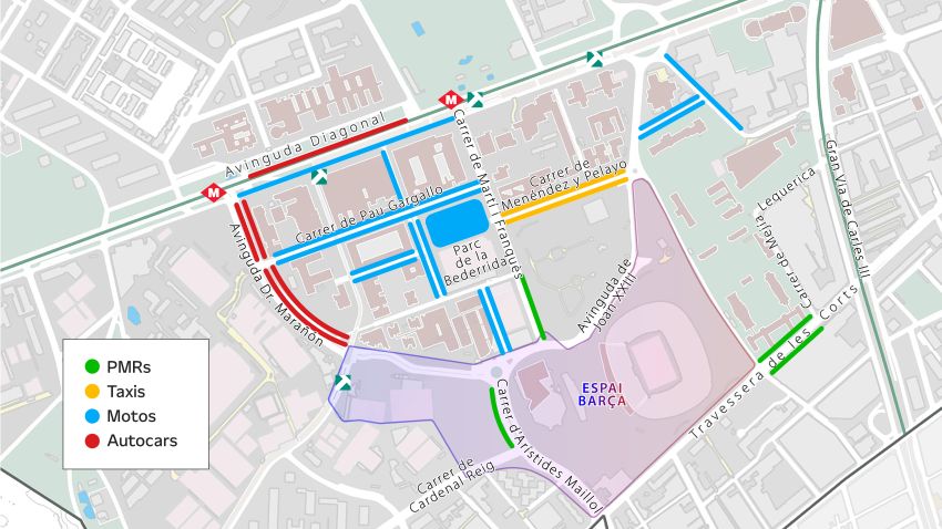Mapa d'accés a l’estadi