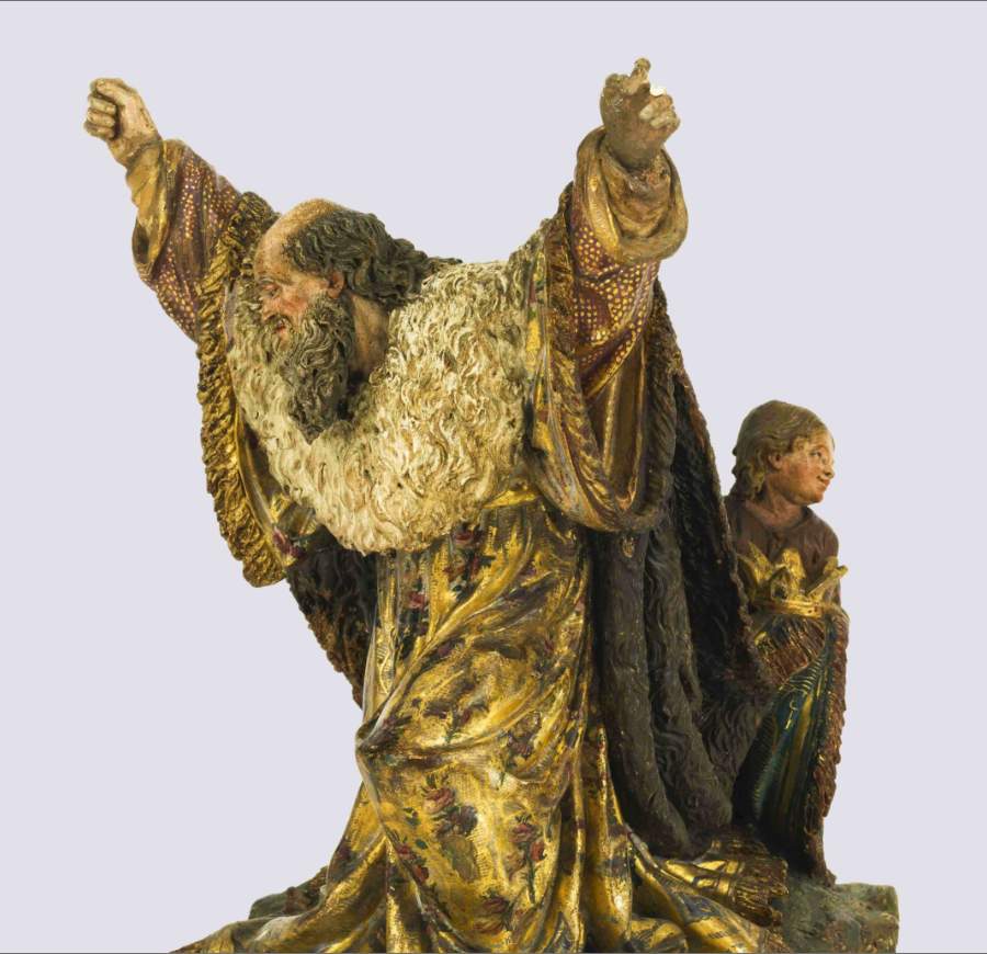 Nativity scene figure (Magus Caspar and page)