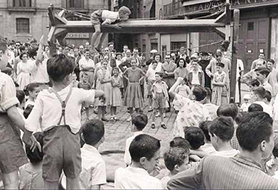 Cucanya a les Festes de Sant Roc 1955