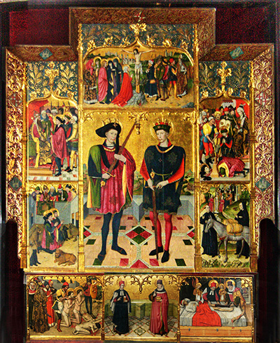 Retaule dels sants Abdó i Senén de Jaume Huguet. 1460. Església de Sant Pere de Terrassa