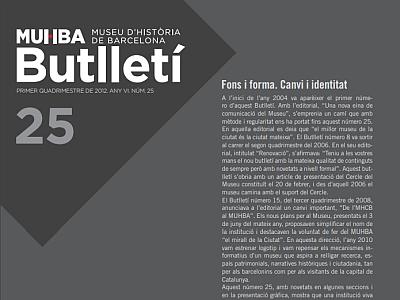 Fragment portada 'Butlletí MUHBA número 25'