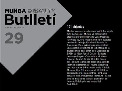 Fragment portada 'Butlletí MUHBA número 29'