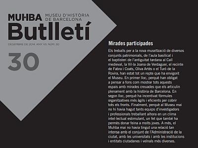 Fragment portada 'Butlletí MUHBA número 30'