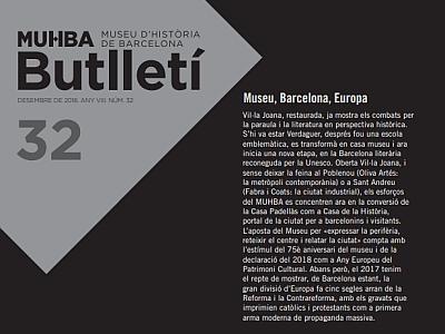 Fragment portada 'Butlletí MUHBA número 32'