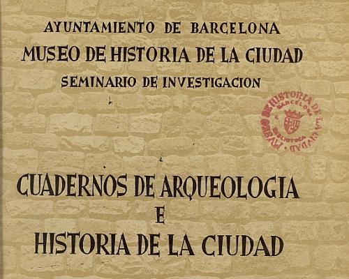Fragment portada 8-1965. Cuadernos de Arqueología e Historia de la Ciudad