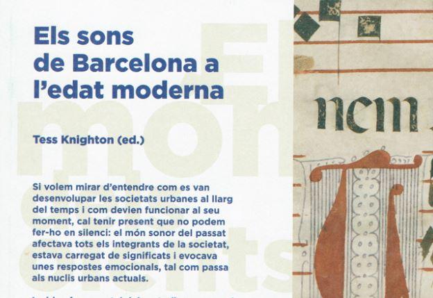 Fragment portada 'Els sons de Barcelona a l’Edat Moderna' 
