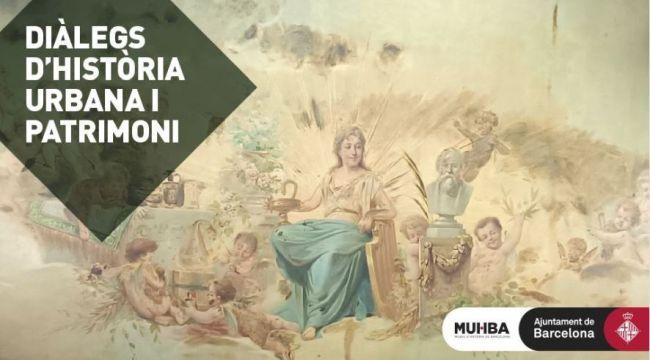 Detall del fresc al sostre de la farmàcia Catalunya de Barcelona. Stanislav Biel, 2022.