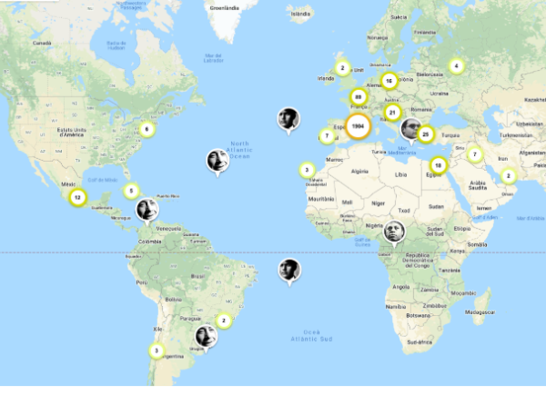 Imatge del mapa literari de Catalunya