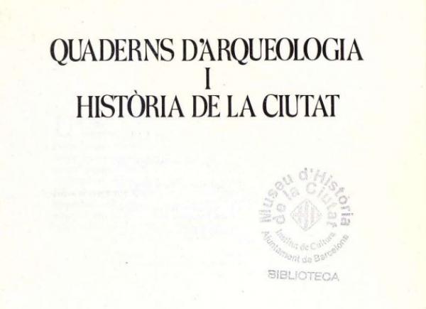 Portada 18-1980. Cuadernos de Arqueología e Historia de la Ciudad