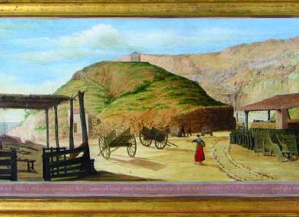 Vista de la pedrera de l’esperó (Montjuïc), autor desconegut, 1828. © MUHBA (autor: Teresa Ganzábal)