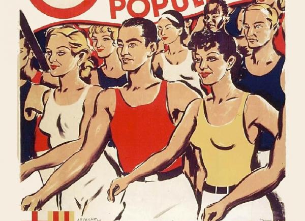 Cartell de l’Olimpíada Popular, facsímil. Cristóbal Arteche, 1936