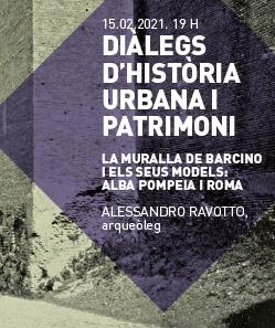 Fragment flyer 'La muralla de Barcino i els seus models: Alba Pompeia i Roma'