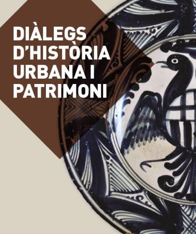 Plata de Pisa blava de la sèrie de "La corbata". Mostra l'escut de la ciutat de Barcelona. Barcelona, mitjan s. XVII. Col·lecció particular.