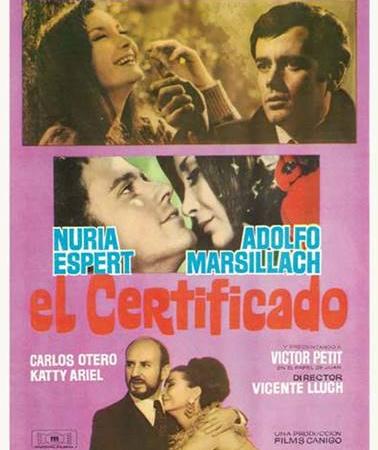 El Certificado. 1970, Vicente Lluch. Cicle de cinema