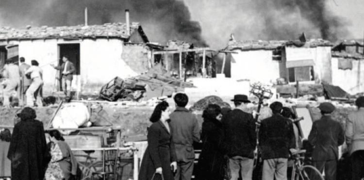 Desallotjament  d’un assentament de barraques, 1953. © C. Pérez de Rozas. Fons Solidaridad Nacional y La Prensa (ANC)