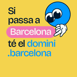 Bàner amb el text: Si passa a Barcelona té el domini .barcelona