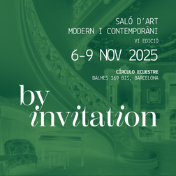 Bàner amb el text: By Invitation. 6 al 9 de novembre.