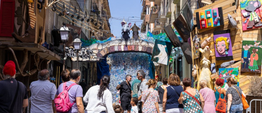 Verdi street decorations at the Festa Major de Gràcia 2023