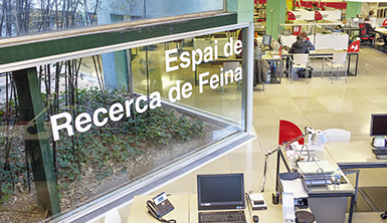 Overview of the jobseekers' area at Barcelona Activa