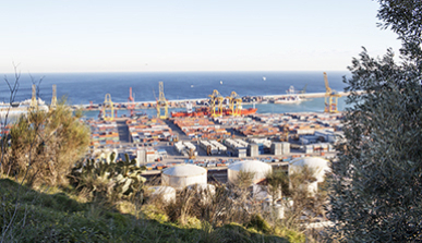 Puerto de carga y descarga de mercancías de la Zona Franca