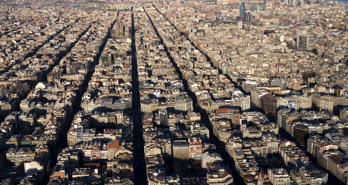 Aerial view of l'Eixample